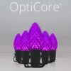 C7 Purple OptiCore Commercial LED Halloween String Lights -Xmas Lights Store 01 C7 OptiCore LED Bulbs Halloween Light Set Purple