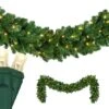 Oregon Fir Prelit Commercial LED Christmas Garland, Warm White Lights -Xmas Lights Store 14in LED Oregon Garland Product