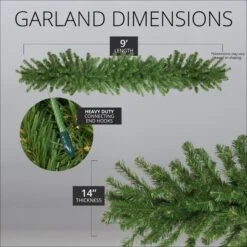 Olympia Pine Commercial Unlit Christmas Garland -Xmas Lights Store 14in Unlit Olympia Garland Dims