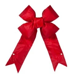Red Structural 3D Nylon Christmas Bow