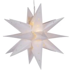 Aurora Superstar TM LED Fold-Flat White Moravian Star Light, Outdoor Rated
