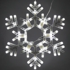 LED Folding Snowflake, Cool White Twinkle Lights 20 In, 70 Lights -Xmas Lights Store 20 inch Snowflake CW Twinkle