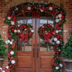 Sequoia Fir Commercial Unlit Wreath -Xmas Lights Store 24in Unlit Sequoia Wreath Holiday Door 0083