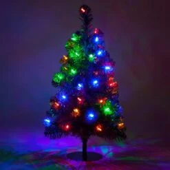 2' Walkway Pre-Lit Winchester Fir Tree, 50 Multicolored LED Lamps