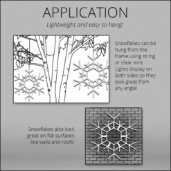 LED Folding Snowflake, Blue And Cool White Lights 36 In, 105 Lights -Xmas Lights Store 36 Inch Snowflake Application