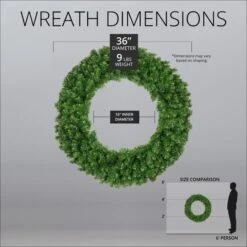 Olympia Pine Commercial Unlit Wreath -Xmas Lights Store 36in Unlit Olympia Wreath Dims