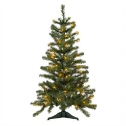 3' Douglas Fir Tabletop Christmas Tree, 50 Multicolored Lamps -Xmas Lights Store 3ft Clear Douglas Fir Tabletop Tree 5395