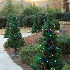 3' Walkway Pre-Lit Winchester Fir Tree, 100 Multicolored LED Lamps 16 3' Walkway Pre-Lit Winchester Fir Tree, 100 Multicolored LED Lamps -Xmas Lights Store 3ft multicolor led walkway trees 9296