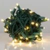 5mm Warm White LED Christmas Lights 50 Lights, 25.2 Feet -Xmas Lights Store 5MM LED string lights warm white kringle traditions enl