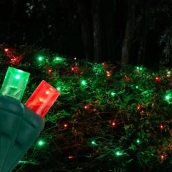 5mm Red, Green LED Net Lights, Green Wire 100 Lights, 4' X 6' Net