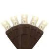 5mm Warm White LED Christmas Lights, Brown Wire -Xmas Lights Store 5mm warm white lights brown wire