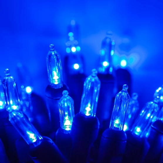 T5 Blue LED Christmas Tree Lights 50 Lights, 25.5 Feet 4 T5 Blue LED Christmas Tree Lights 50 Lights, 25.5 Feet - Image 2