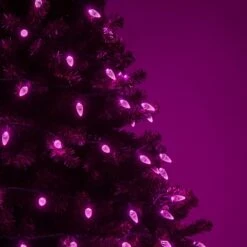 C6 Pink LED String Lights 70 Lights, 24 Feet 16 C6 Pink LED String Lights 70 Lights, 24 Feet -Xmas Lights Store C6 Pink LED String Lights Tree 6429
