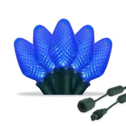 Commercial C7 Blue LED Christmas Lights 25 Lights, 25 Feet