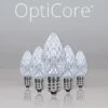 C7 Cool White OptiCore LED Christmas Light Bulbs -Xmas Lights Store C7 Bulbs LED OptiCore Faceted Cool White Product