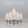 C7 Warm White OptiCore LED Christmas Light Bulbs -Xmas Lights Store C7 Bulbs LED OptiCore Faceted Warm White Product