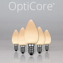 C7 Warm White Smooth OptiCore LED Christmas Light Bulbs LED Bulbs