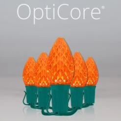 C7 Amber OptiCore Commercial LED Halloween String Lights