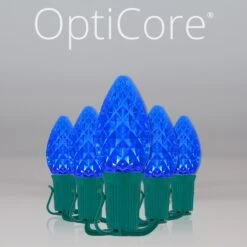 C7 Blue OptiCore Commercial LED Christmas String Lights
