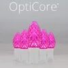 C7 Pink OptiCore Commercial LED -Xmas Lights Store C7 Faceted OptiCore LED Christmas Light Set Pink White Wire Product