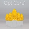 C7 Gold OptiCore Commercial LED Christmas String Lights -Xmas Lights Store C7 Faceted OptiCore LED Christmas Light Set Yellow White Wire Product