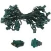 50' C7 Commercial Light Stringer, SPT1W Green Wire, 12" Spacing -Xmas Lights Store C7 Green Wire Light String 50 Foot 7790