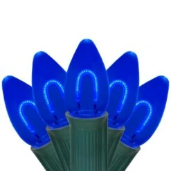 C7 Blue FlexFilament Commercial LED Shatterproof Vintage Christmas String Lights