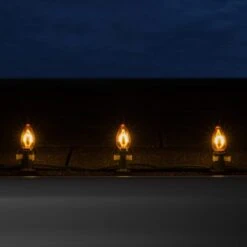 C7 Gold FlexFilament Commercial LED Shatterproof Vintage Christmas String Lights -Xmas Lights Store C7 Kit Gold FlexFilament LED Bulbs Roofline