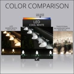 C7 Cool White Smooth OptiCore Commercial LED Christmas String Lights -Xmas Lights Store C7 LED OPTICORE COOL WHITE SMOOTH 1