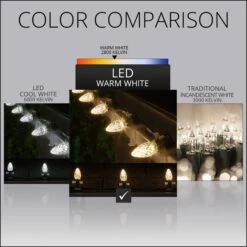 C7 Warm White OptiCore LED Christmas Light Bulbs 16 C7 Warm White OptiCore LED Christmas Light Bulbs -Xmas Lights Store C7 LED OPTICORE WARM WHITE FACETED 1