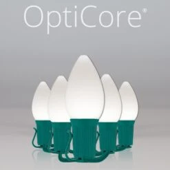 C7 Cool White Smooth OptiCore Commercial LED Christmas String Lights