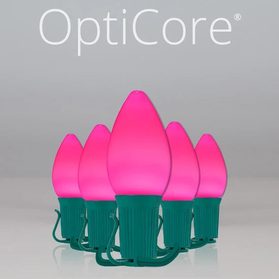 C7 Pink Smooth OptiCore Commercial LED Christmas String Lights 3 C7 Pink Smooth OptiCore Commercial LED Christmas String Lights