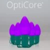 C7 Purple Smooth OptiCore Commercial LED Halloween String Lights Christmas String Lights -Xmas Lights Store C7 Smooth OptiCore LED Christmas Light Set Purple Green Wire Product