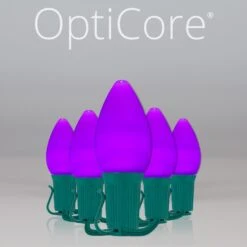 C7 Purple Smooth OptiCore Commercial LED Halloween String Lights Christmas String Lights