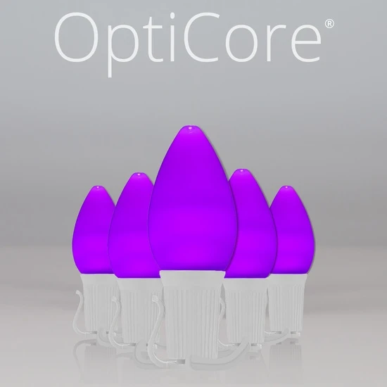 C7 Purple Smooth OptiCore Commercial LED Christmas String Lights 3 C7 Purple Smooth OptiCore Commercial LED Christmas String Lights