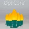 C7 Gold Smooth OptiCore Commercial LED Christmas String Lights -Xmas Lights Store C7 Smooth OptiCore LED Christmas Light Set Yellow Green Wire Product