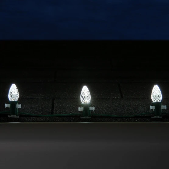 C7 Cool White OptiCore Commercial LED Christmas String Lights - Image 7