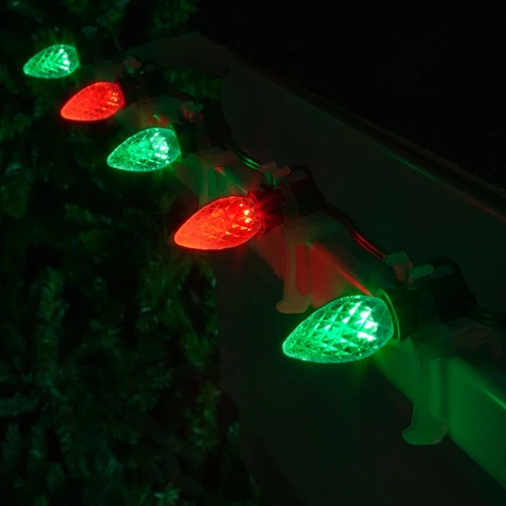 C7 Green / Red OptiCore Commercial LED Christmas String Lights - Image 2