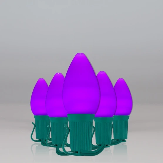 C7 Purple Smooth OptiCore Commercial LED Halloween String Lights Christmas String Lights - Image 8
