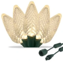 Commercial Warm White C9 LED Christmas Lights 25 Lights, 25 Feet