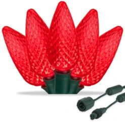 Commercial Red C9 LED Christmas Lights 25 Lights, 25 Feet