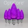 C9 Purple OptiCore LED Christmas Light Bulbs 2 C9 Purple OptiCore LED Christmas Light Bulbs -Xmas Lights Store C9 Bulbs LED OptiCore Faceted Purple Product