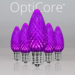 C9 Purple OptiCore LED Christmas Light Bulbs