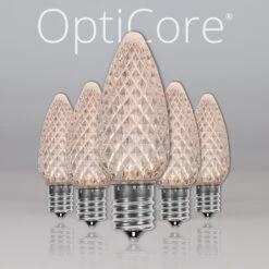 C9 Warm White OptiCore LED Christmas Light Bulbs