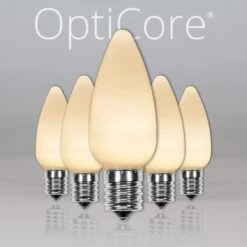 C9 Warm White Smooth OptiCore LED Christmas Light Bulbs LED Bulbs
