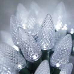 Commercial Cool White C9 LED Christmas Lights 25 Lights, 25 Feet 15 Commercial Cool White C9 LED Christmas Lights 25 Lights, 25 Feet -Xmas Lights Store C9 Cool White LED Christmas Lights 4235