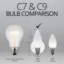C9 Cool White Smooth OptiCore LED Christmas Light Bulbs LED Bulbs -Xmas Lights Store C9 Cool White Smooth Comparison