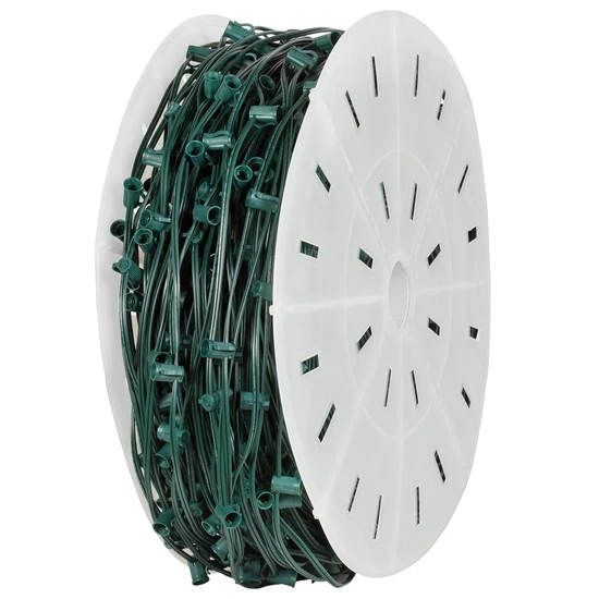 500' C9 Commercial Light Spool, SPT2W Green Wire, 12" Spacing 2 500' C9 Commercial Light Spool, SPT2W Green Wire, 12" Spacing