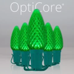 C9 Green OptiCore Commercial LED Christmas String Lights