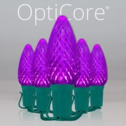 C9 Purple OptiCore Commercial LED Christmas String Lights